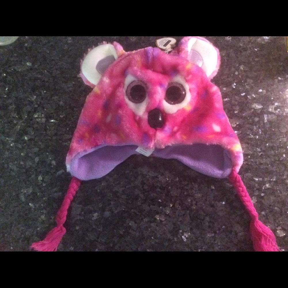 Ty Beanie Boo Kacey the Koala Bear Hat Pink
